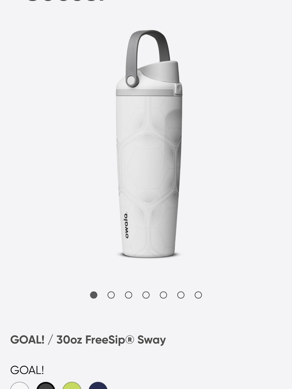 Owala GOAL! 30oz FreeSip Sway Travel Bottle in White